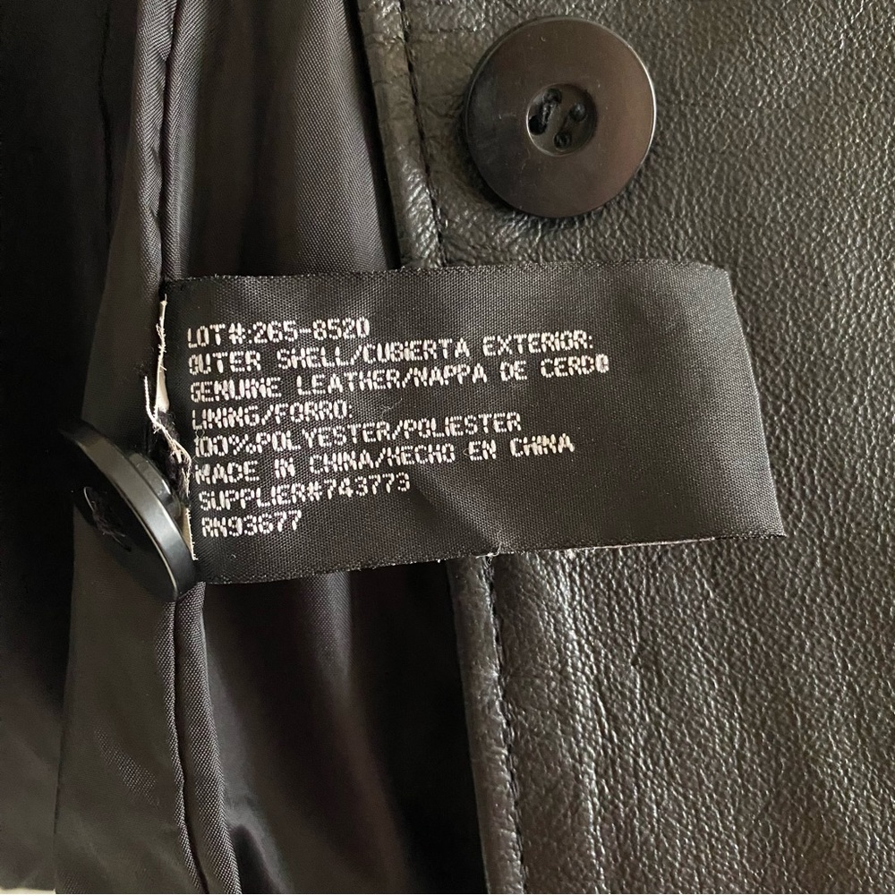 Worthington genuine petite fitted button up leather jacket - Picture 6 of 6